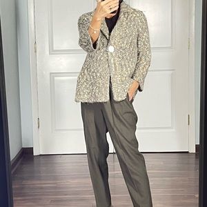 Susan Bristol alpaca blend speckled Sweater Jacket size L